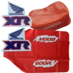 🏁 Seat cover, Tank Decals Graphics & Tool Bag for Honda XR600R XR 600 1991