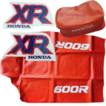 🏁 Seat cover, Tank Decals Graphics & Tool Bag for Honda XR600R XR 600 1992