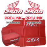 🏁 Seat cover, Tank Decals Graphics & Tool Bag for Honda XR250R XR 250R 1989