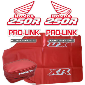 decals, seat cover, tools bag for Honda xr250r 1989