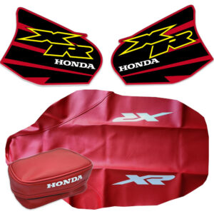 kit seat cover decals graphics fender bag for honda xr 400 2001 red