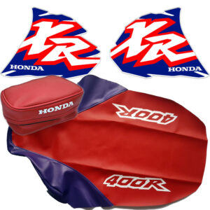 seat cover tank decals rear fender bag tools for Honda xr400 2000 red