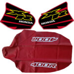 🏁 Seat cover and Tank Decals Graphics for Honda XR400R XR 400R XR400 2000