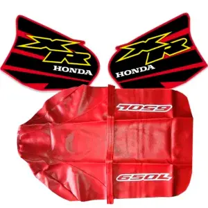 tank decals and seat cover for honda xr650l 2000 red