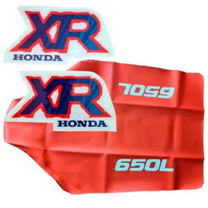 tank decals and seat cover for honda xr650l 1992 orange