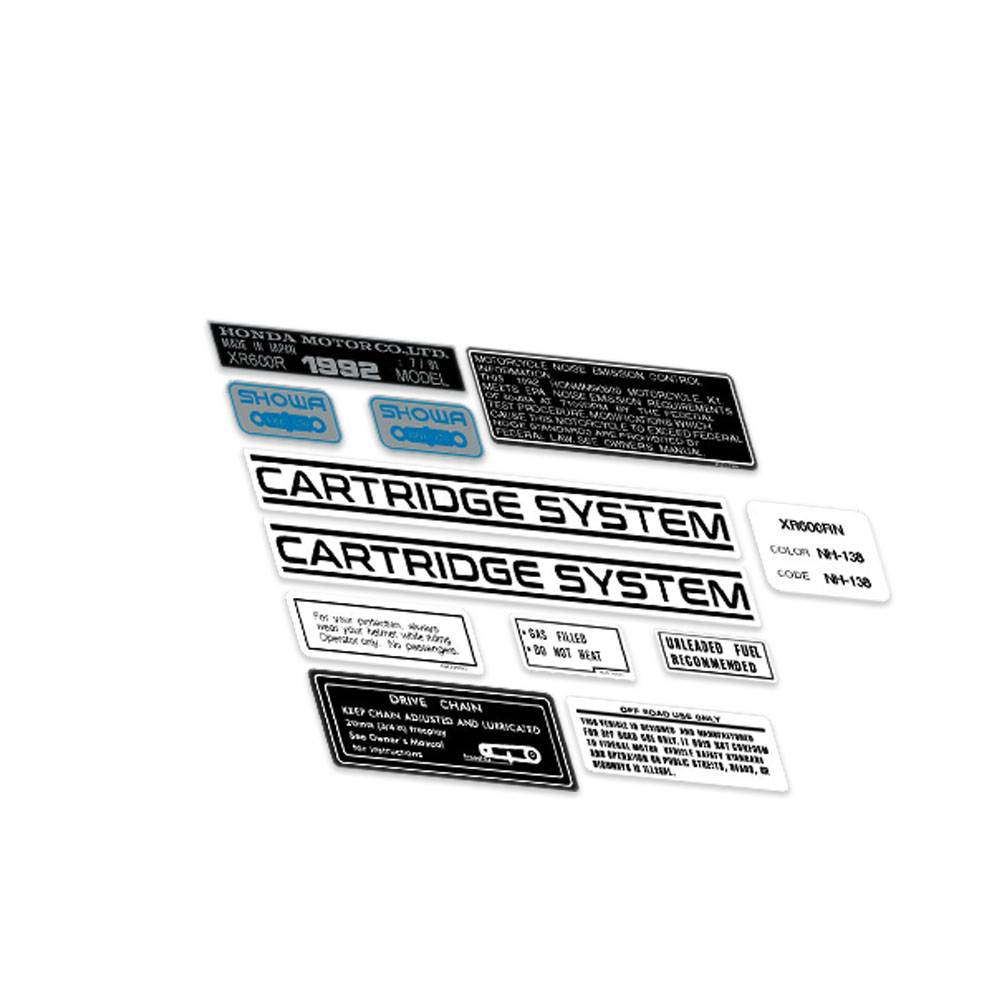 Honda XR600R Decals Graphics Kit | Full Tank & Shrouds (1993) – Design 93 - Image 8