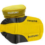Suzuki DR 350 1998 Design Seat Cover + Yellow Rear Fender Bag