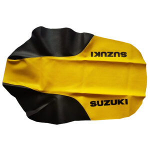 1998 Design Black and Yellow Synthetic Leather Seat Cover for Suzuki DR 350 (1990-2001)