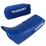 Suzuki DR 350 Bundle – Blue Seat Cover and Blue Rear Fender Bag