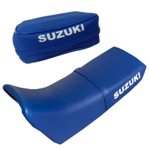 Suzuki DR 350 blue Seat Cover and Rear Fender Bag