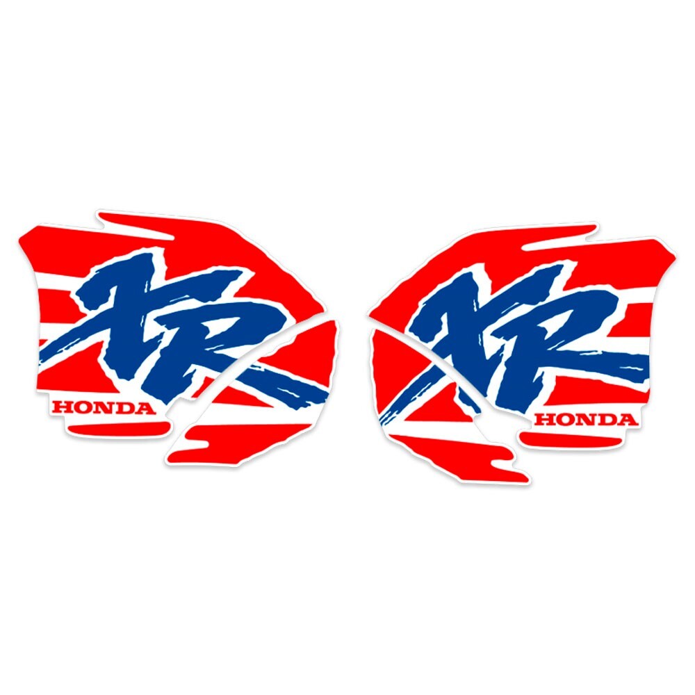 Tank, Side Front Graphics + Caution Warning Label for Honda XR600R 1994 orange - Image 3