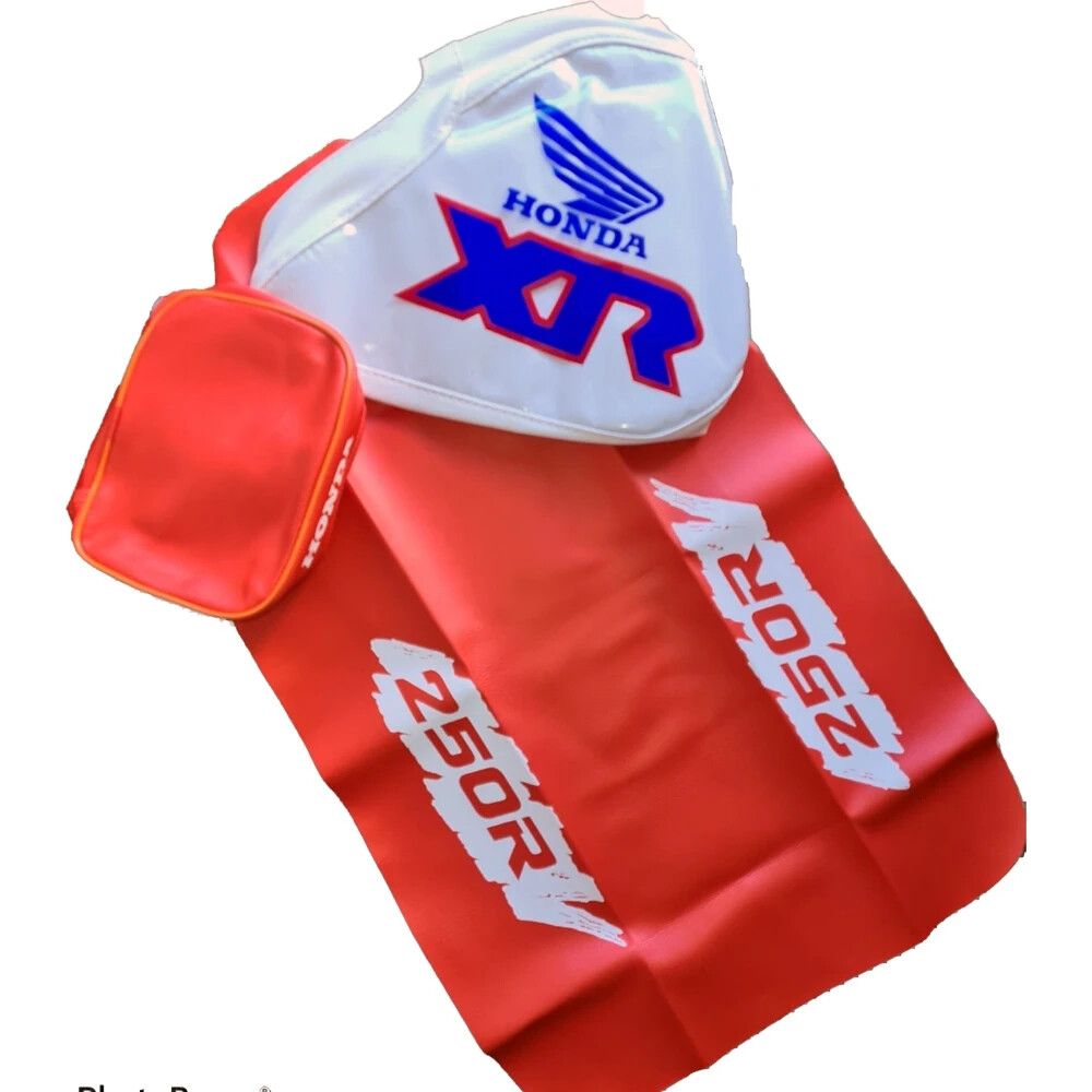 Seat Cover + Tank Cover + Rear Fender Bag â Orange & Blue | For Honda XR250R XR - Image 4