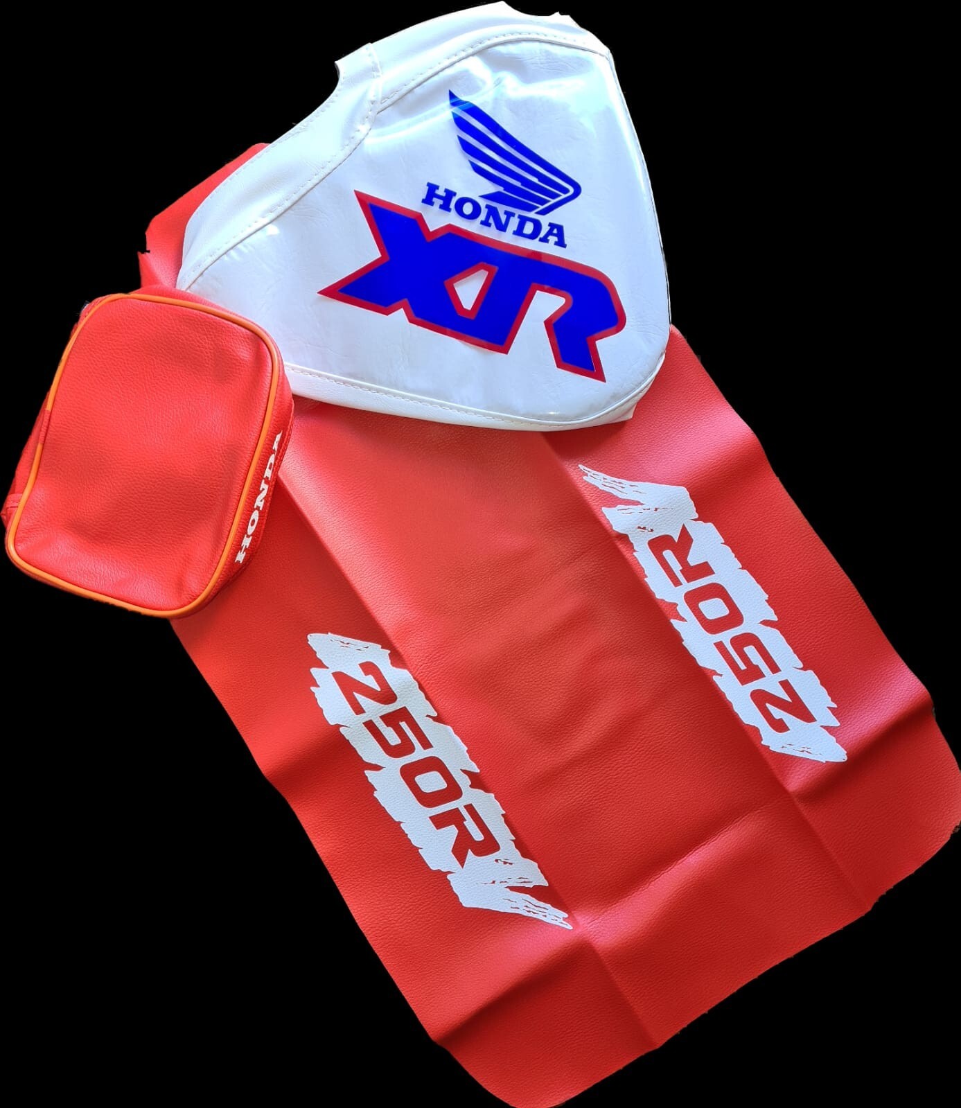Seat Cover + Tank Cover + Rear Fender Bag â Orange & Blue | For Honda XR250R XR - Image 9
