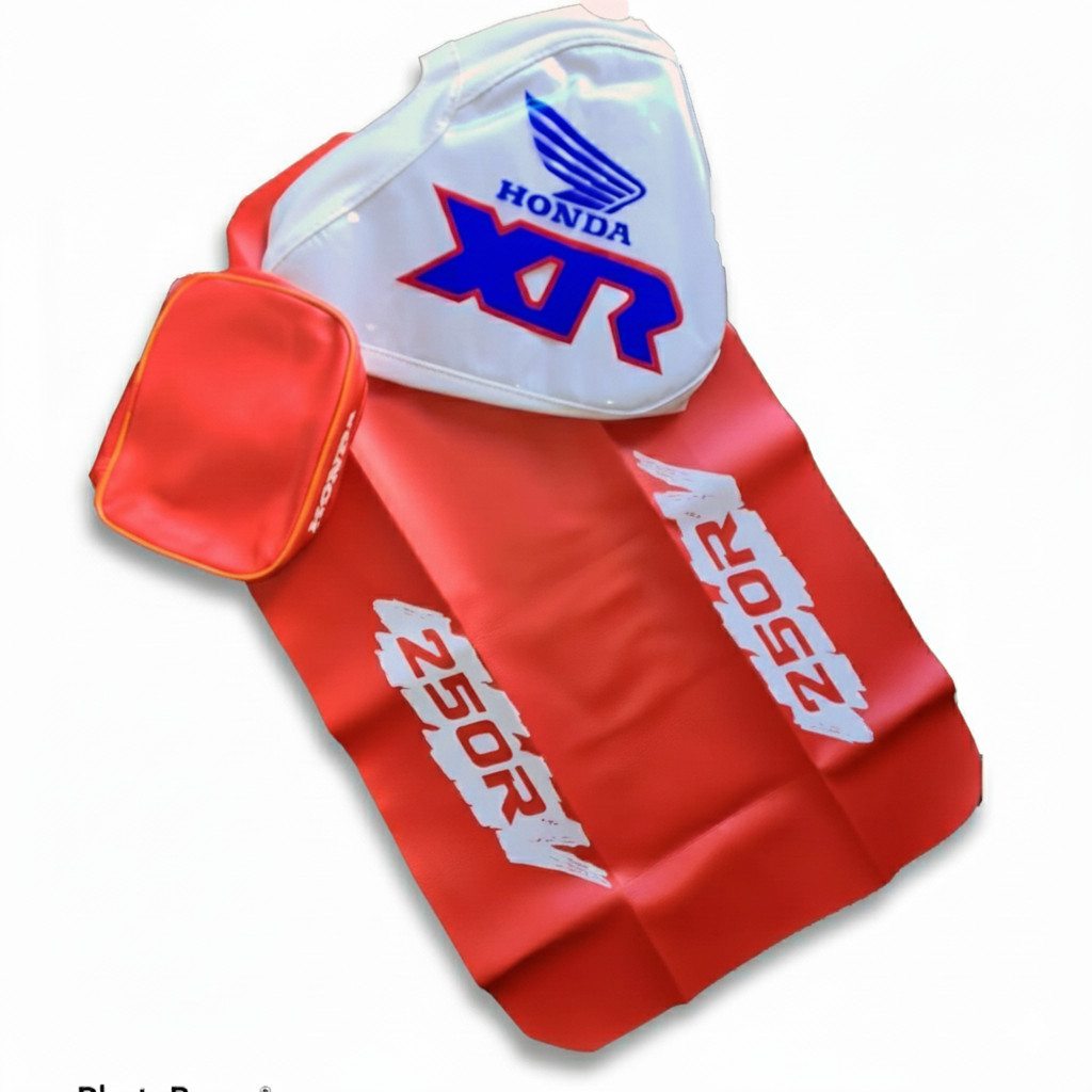 Seat Cover + Tank Cover + Rear Fender Bag â Orange & Blue | For Honda XR250R XR - Image 11