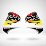 Graphics Kit for Suzuki DR350S DR350R 1999 â Yellow Black â Fast DHL