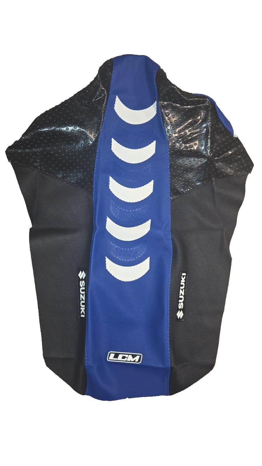 Seat cover for Suzuki DR250 DR 250 Blue White, all years, ultragrip Fast Ship - Image 4