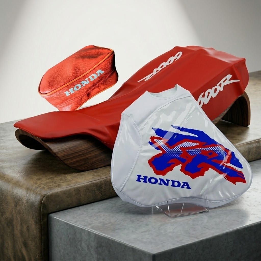Restoration Kit for Honda XR600 1993 Seat Cover Tank Cover Tool Bag XR 600 Orang
