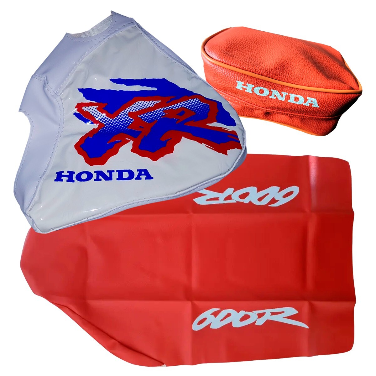 Restoration Kit for Honda XR600 1993 Seat Cover Tank Cover Tool Bag XR 600 Orang - Image 2