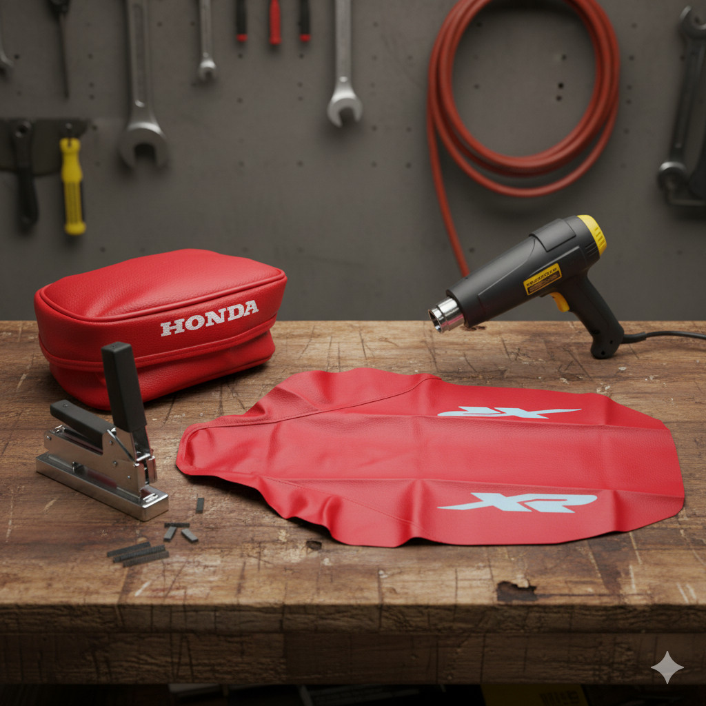 Seat Cover + Rear Fender Bag â Red | For Honda XR250R XR 250 XR250 â Year 2001 - Image 2