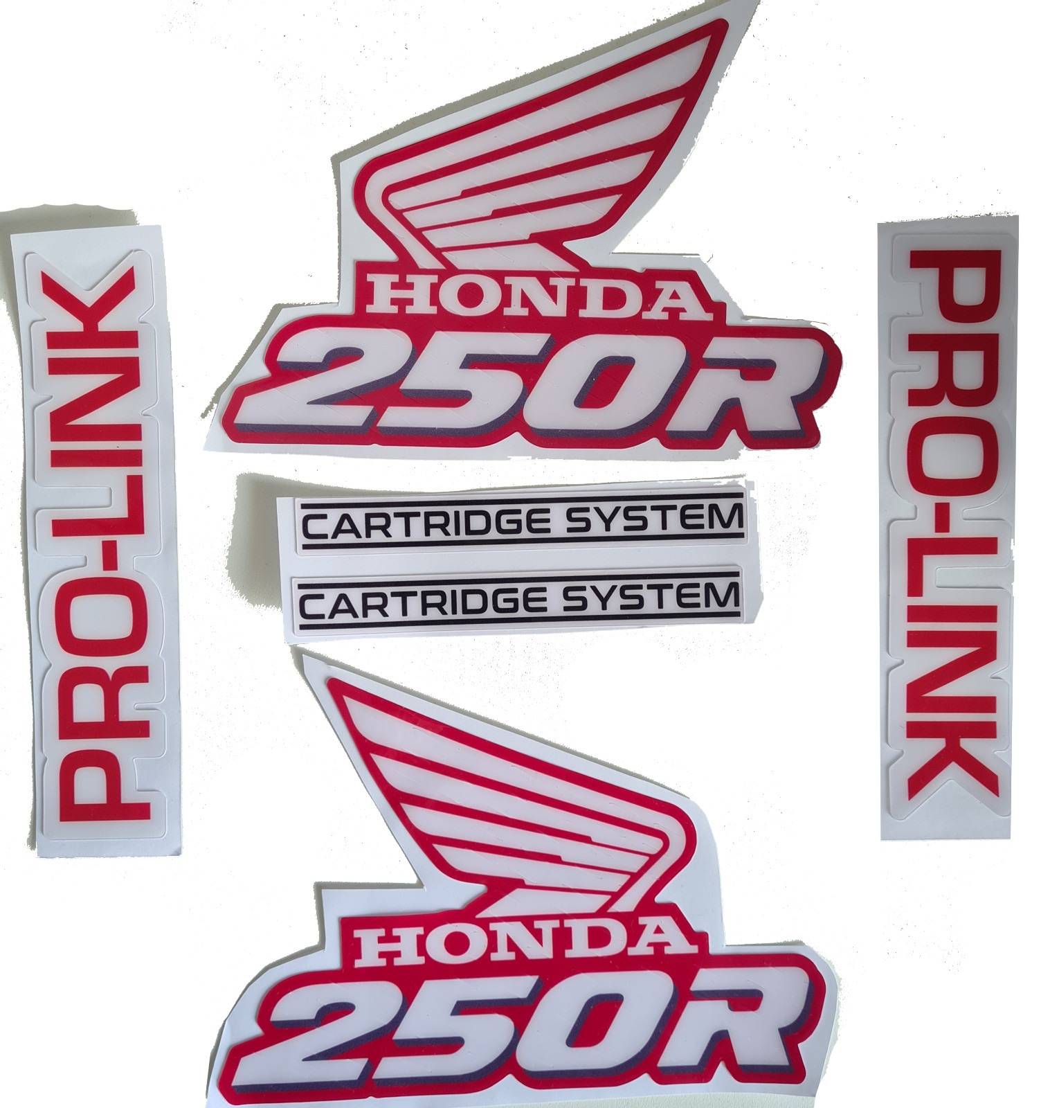 Graphics Tank decals for Honda XR250R XR 250 1989 red thick gloss laminate
