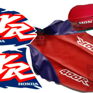 Seat cover + Tank Decals + Rear Fender Bag for Honda xr400r xr 400 xr400 96