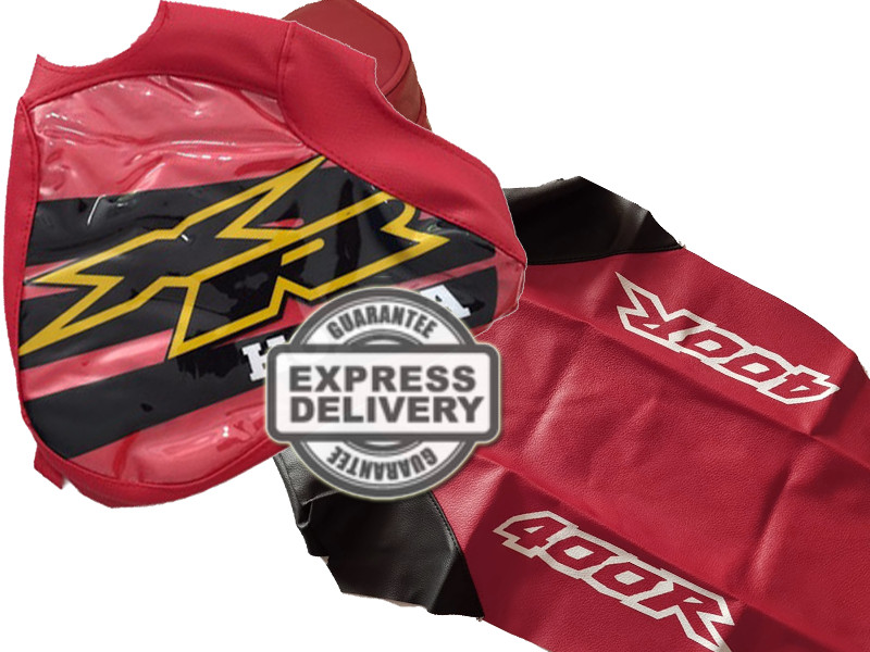 Seat cover & Tank cover for honda xr400 97-00 synthetic leather printed vinyl