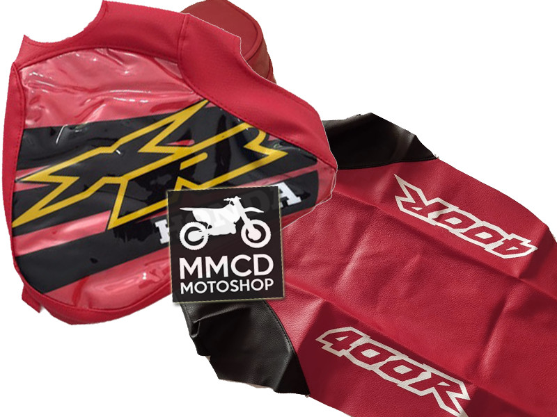 Seat cover & Tank cover for honda xr400 97-00 synthetic leather printed vinyl - Image 2