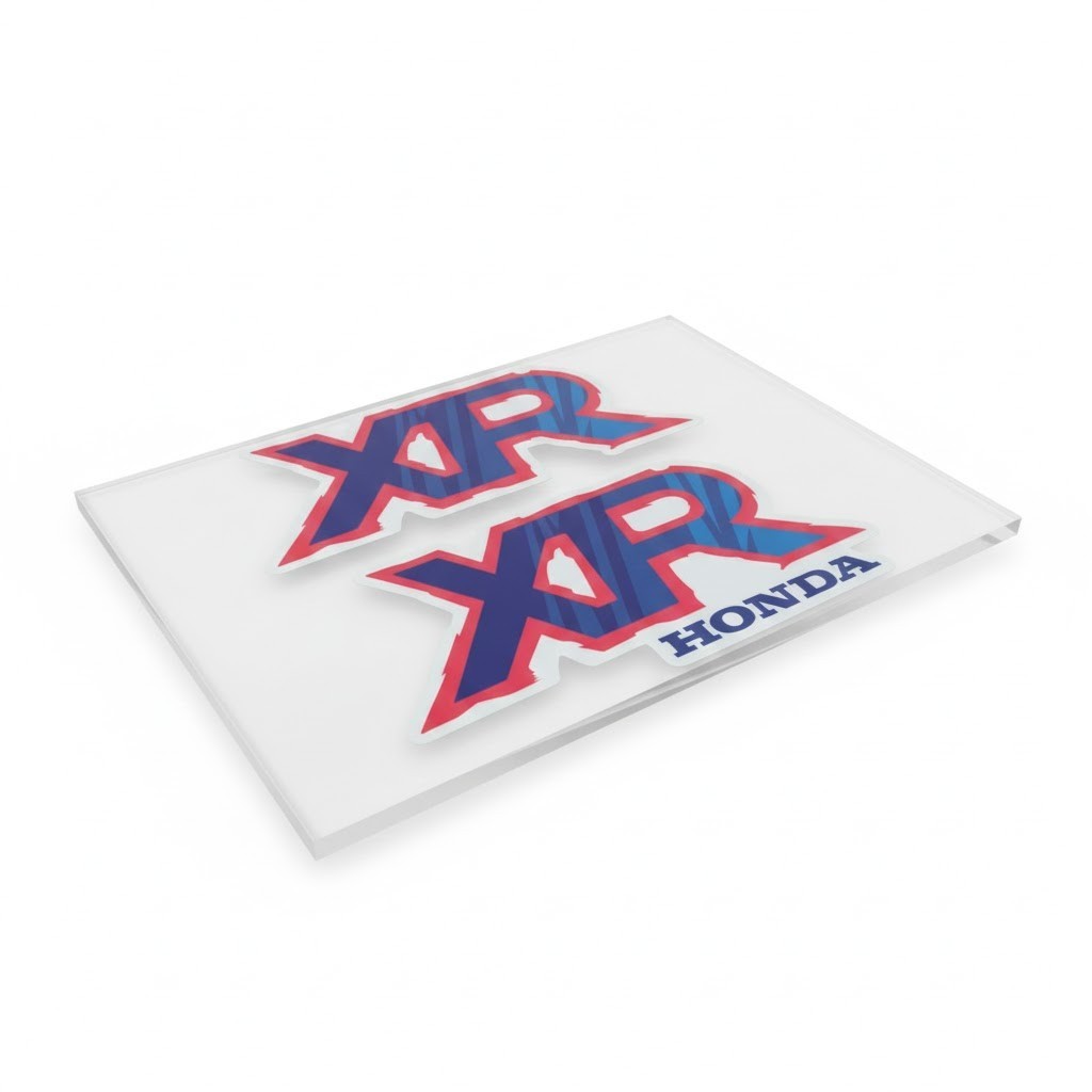 Tank Decals Graphics for Honda XR80R XR 80 1992 Blue Red Thick Gloss Laminate - Image 12