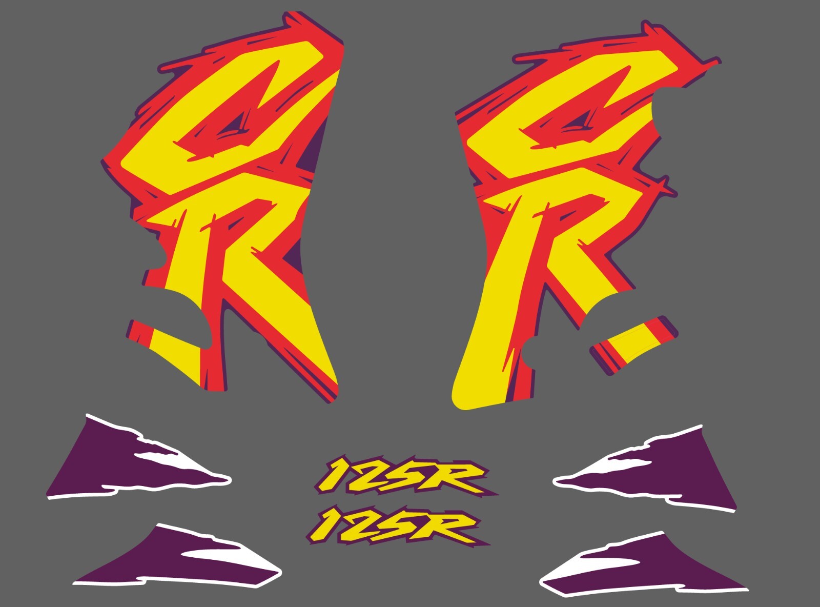 Graphics Decals fit Honda CR125R Cr 125 cr125 thick 1995 glossy laminate - Image 2