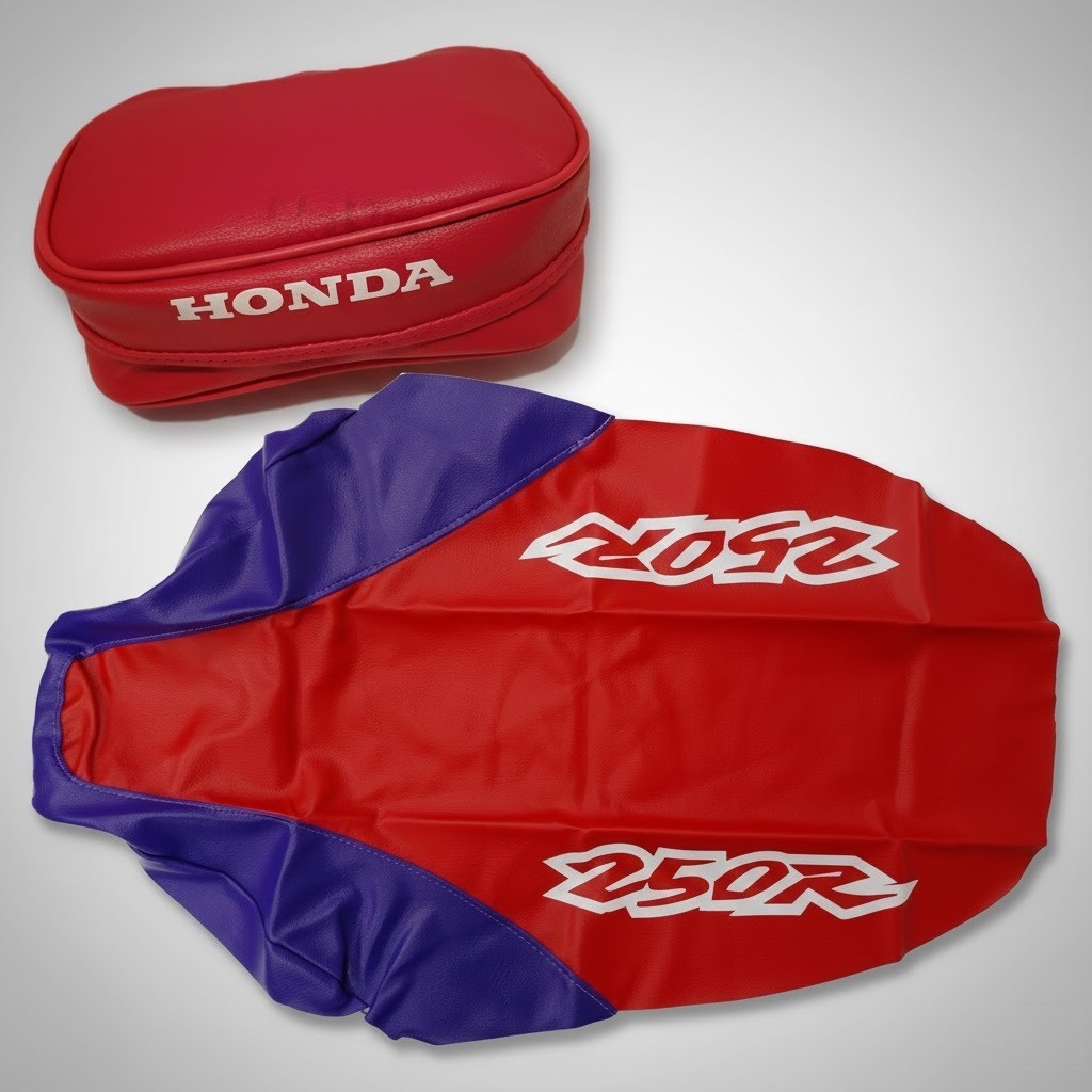 Seat Cover + Fender Tool Bag Honda XR250R XR 250 1996 purple Synthetic Leather