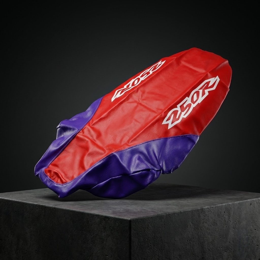 Seat Cover + Fender Tool Bag Honda XR250R XR 250 1996 purple Synthetic Leather - Image 10