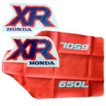 Synthetic Leather Seat Cover Tank Decals Graphics for Honda XR650L 92 orange