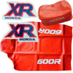 Seat cover fender bag and Decals for Honda XR600R xr600 XR 600 1992 92 orange