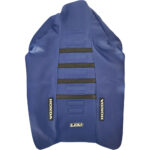 Seat cover for Honda Xr600 xr 600 blue ultragrip, black rubber strips, fast ship