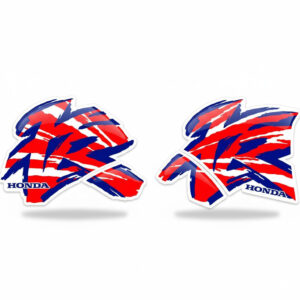 Tank Decals Graphics for Honda XR600R XR 600 1995 â Blue Red â Glossy Premium