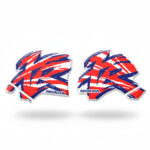 Honda XR100R XR100 1995 Tank Decals Graphics Kit Red Blue Gloss Thick Laminate