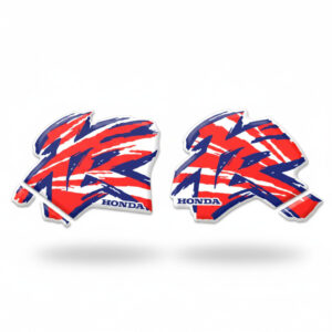 Honda XR100R XR100 1995 Tank Decals Graphics Kit Red Blue Gloss Thick Laminate