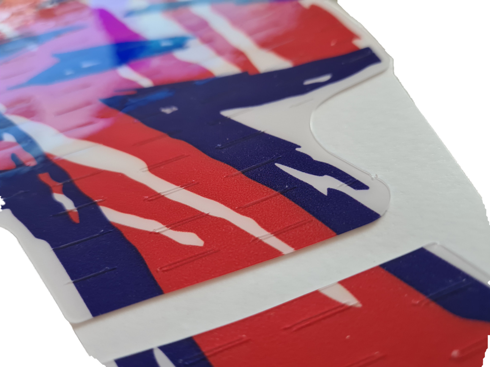 Honda XR100R XR100 1995 Tank Decals Graphics Kit Red Blue Gloss Thick Laminate - Image 2