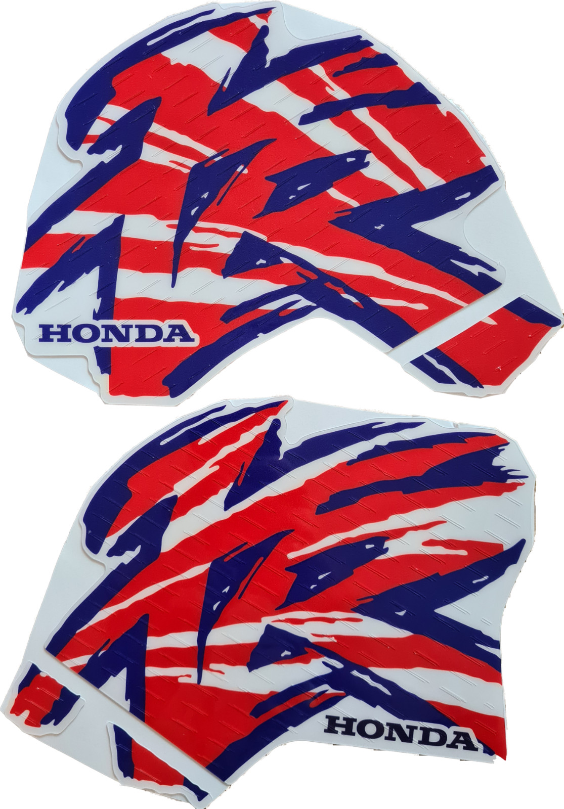 Honda XR100R XR100 1995 Tank Decals Graphics Kit Red Blue Gloss Thick Laminate - Image 4