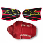 Seat Cover + Tank Decals for Honda XR400R xr 400 XR400 2000 Red Graphics | DHL