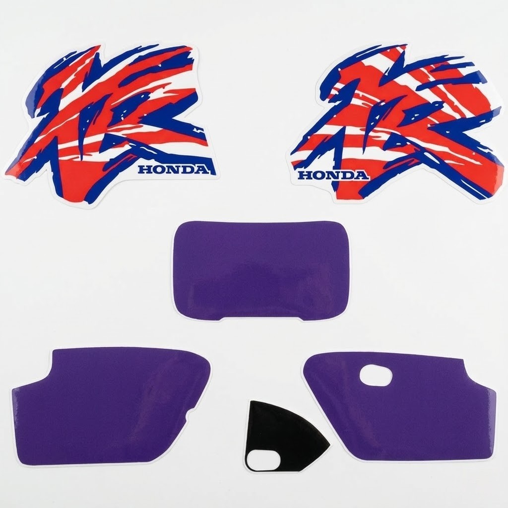 Tank decals graphics side covers and headlamp purple for honda XR250 xr 250 95 - Image 2