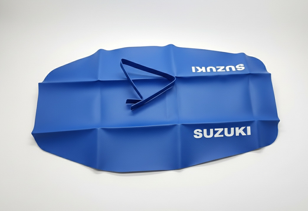 Seat Cover for Suzuki DR350 DR 350 Blue Synthetic Leather - Image 5
