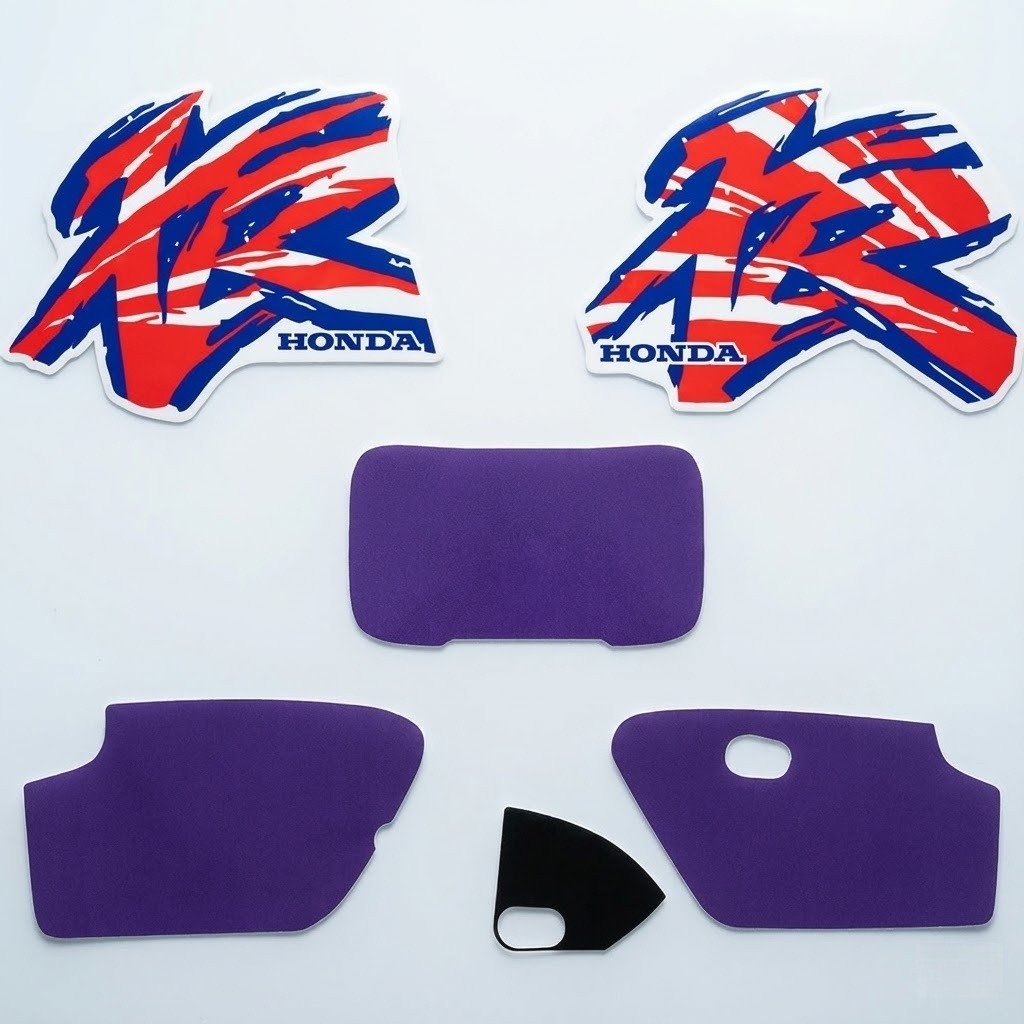 Tank decals graphics side covers and headlamp purple for honda XR250 xr 250 95 - Image 4
