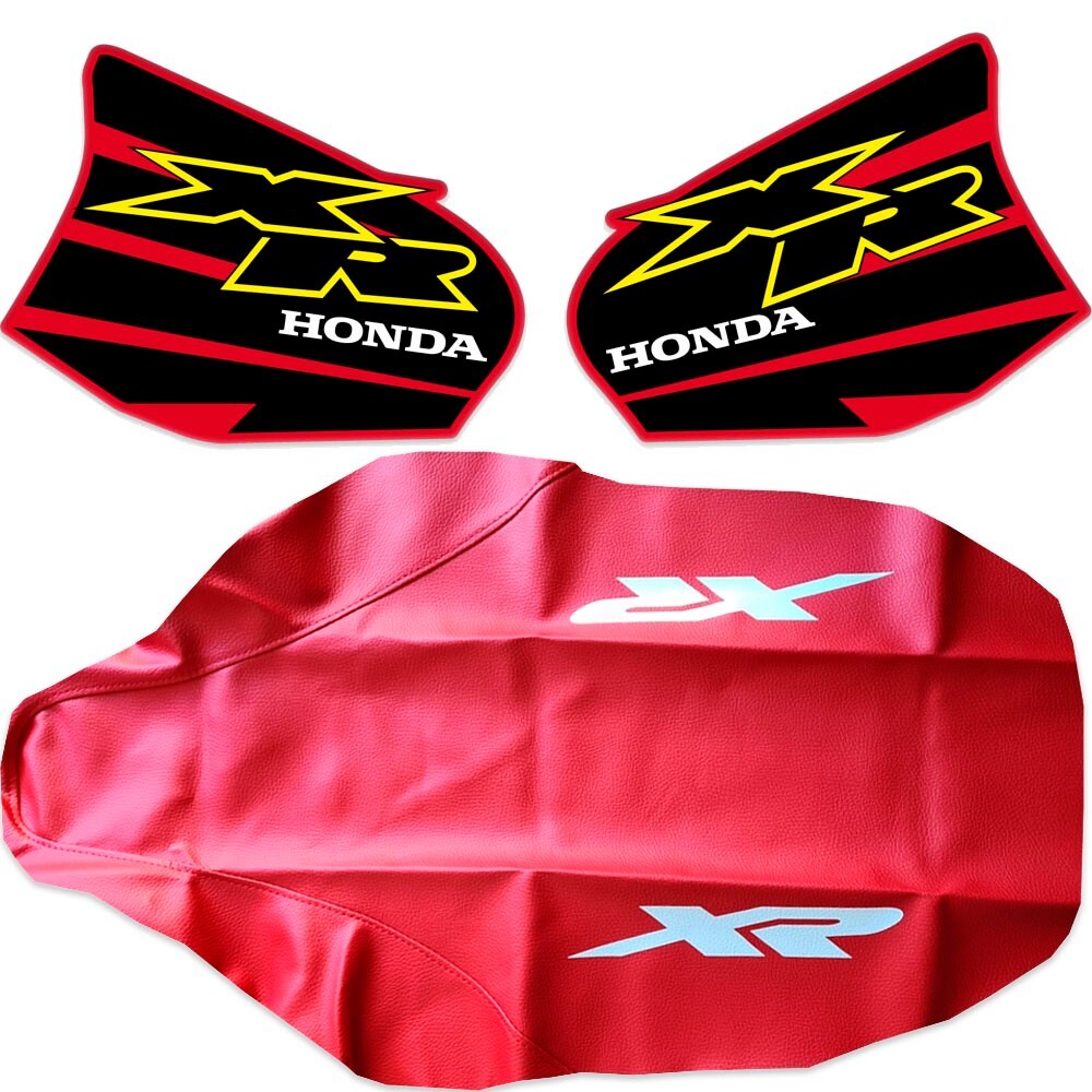 Tank Decals and Seat Cover for Honda XR250R XR 250 00-01 Thick Gloss, Restore