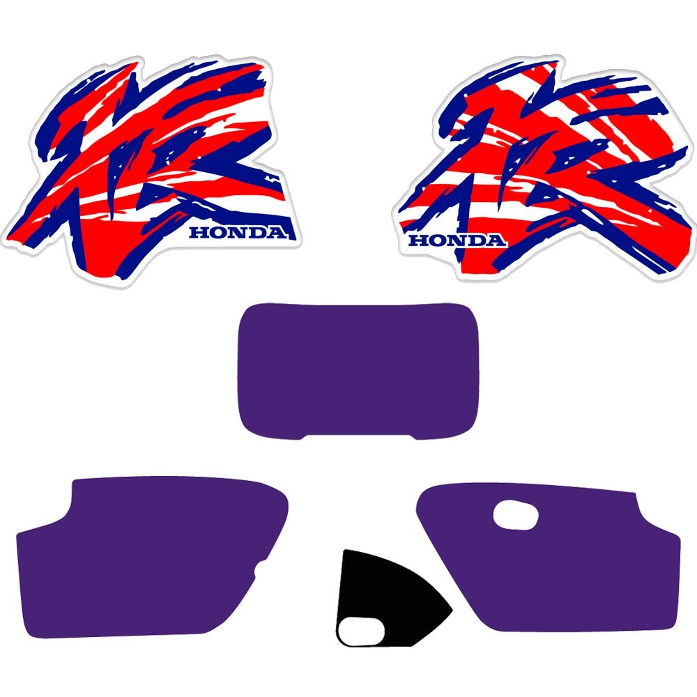 Tank decals graphics side covers and headlamp purple for honda XR250 xr 250 95 - Image 8