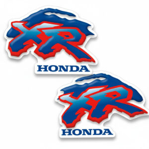 Tank Decals Graphics for Honda XR250L 1993 Red Blue Gloss Laminate Micro-Perfora