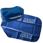 Seat Cover + Tool Bag Honda XR600R xr 600 1987 Blue Synthetic Leather Fast Ship