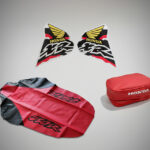 Tank Decals + Seat Cover + Tool Bag for Honda XR250R XR250 XR 250 1998 | DHL