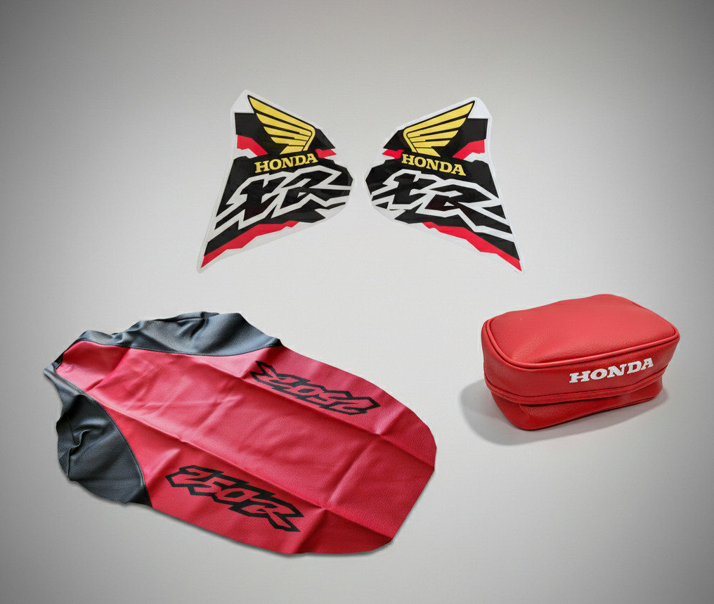 Tank Decals + Seat Cover + Tool Bag for Honda XR250R XR250 XR 250 1998 | DHL