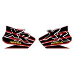 ï¸ Tank Decals Graphics for Honda XR 600 xr600r 99 RED Black glossy fast ship